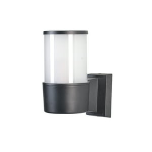 Hbled - Apliqué Led Cilíndrico Porta E-27 Negro Incluye Ampolleta Cálida