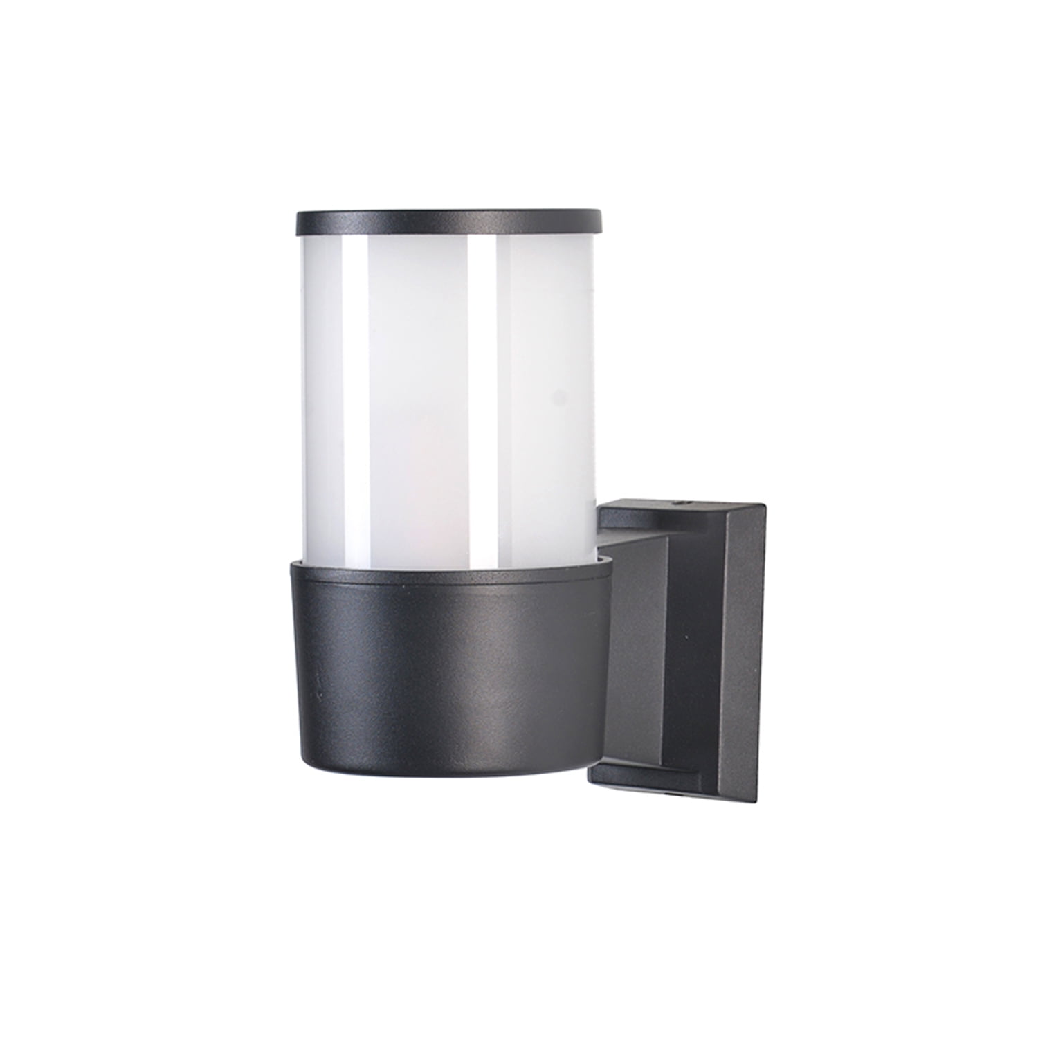Hbled - Apliqué Led Cilíndrico Porta E-27 Negro Incluye Ampolleta Fría