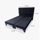 thumbnail image 2 of Cama Dos Plazas Con Respaldo y bases divididas de 150 X 190cm Tapizada en Felpa Negro, 2 of 6
