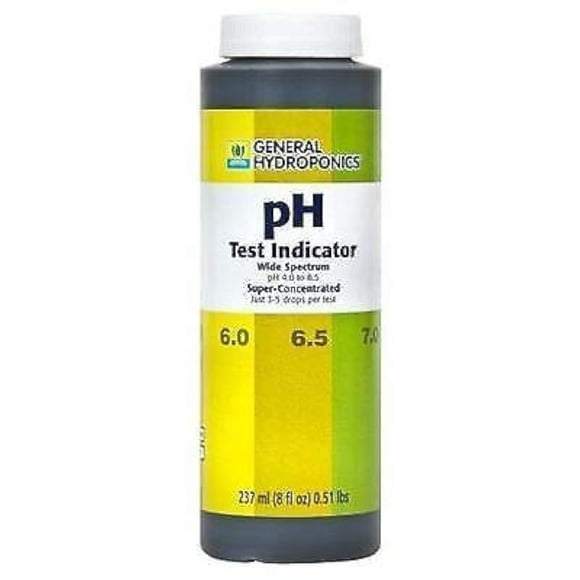 Indicador de prueba de pH General Hydroponics 237 ml concentrado