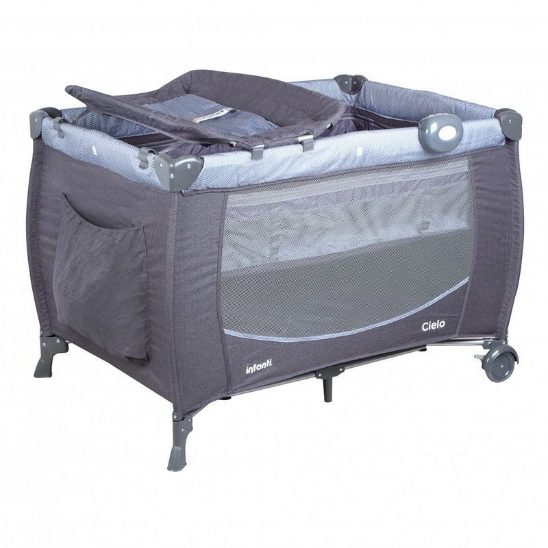Infanti - Cuna Playard Cielo Gris Dots