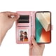 thumbnail image 2 of Funda tipo cartera FOXDOCK para Xiaomi Redmi Note 13 5G , diseño girasol en relieve, cuero PU, cierre magnético, soporte y tarjetero, 2 of 5