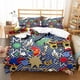 thumbnail image 1 of Skull Graffiti Rock Guitar Quilt Duvet Cover Set Super Bedspread3-Piece Bedding Set, 1 of 5