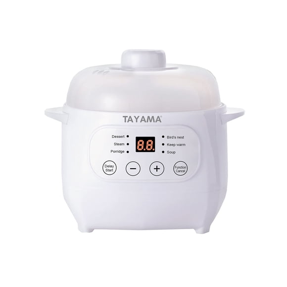 Olla de estofado TAYAMA Mini Ceramic de 1 litro con preajustes y temporizador