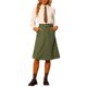 thumbnail image 2 of INSPIRE CHIC Falda de Mujer Cintura Alta Elástica Línea A con Cinturón Otoño Invierno Midi Falda de Pana XS Verde Militar, 2 of 6