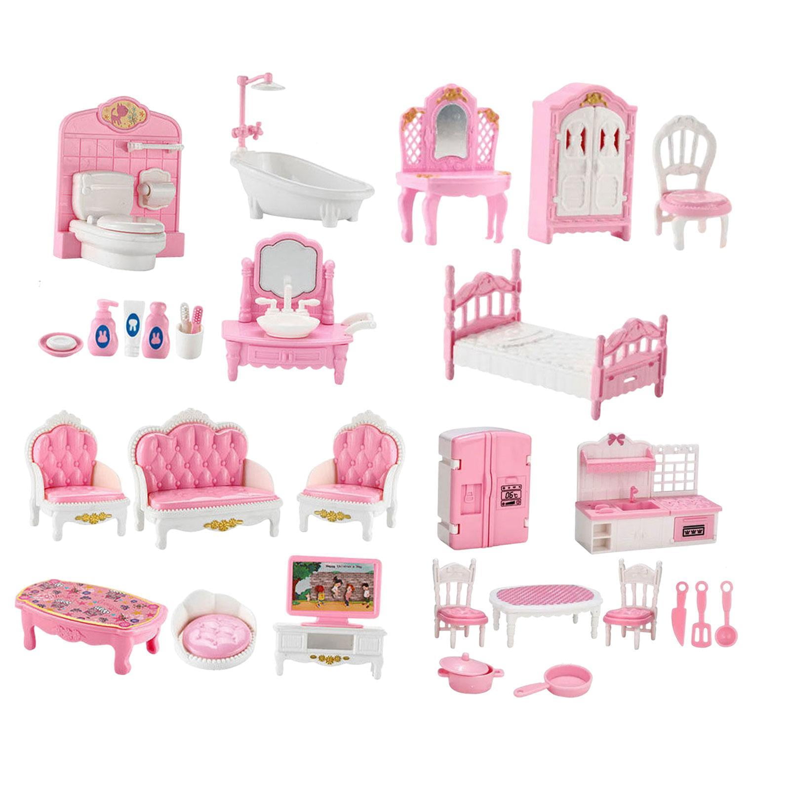 Bothyi - Juego De Muebles De Casa De Muñecas De 22 Piezas Para Niños Y Niñas A Partir De 3 Años