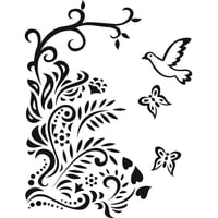 Rienda Libre Graphics - Decomural Bird & Butterfly Floral Ws-18579