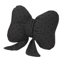 Bothyi - Cojín Con Lazo Para Regalo, Adorno Suave, Bonito Cojín Para La Espalda, Para Sofá De Oficina, Color Negro