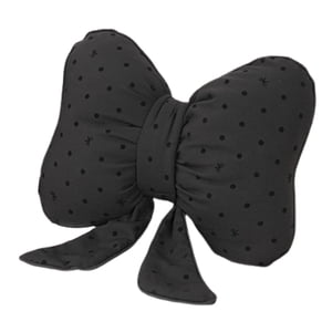 Bothyi - Cojín Con Lazo Para Regalo, Adorno Suave, Bonito Cojín Para La Espalda, Para Sofá De Oficina, Color Negro