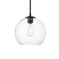 Lámpara Colgante Living District Baxter Negro Vidrio Transparente 110V