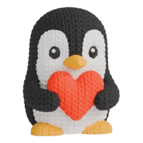 Peluche Pingüino de Punto para el día de San Valentín