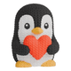 thumbnail image 1 of Peluche Pingüino de Punto para el día de San Valentín, 1 of 2