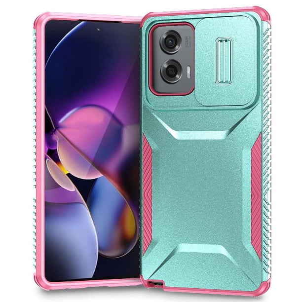 Funda Resistente para Motorola Moto G Stylus 5G 2024 con Tapa Deslizante y Protección Militar Verde