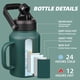 thumbnail image 2 of Botella de agua BJPKPK de 1,9 L, aislada, libre de BPA, con asa, 2 of 6