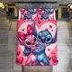 thumbnail image 1 of 3 Pieces Love Angel And Stitch Bedding Comforter Set Full with 2 Pillowcases for Kids Teens Girls Women Microfiber Easy Wash Light Breathable Cozy White Base Bed Sheets, 1 of 5