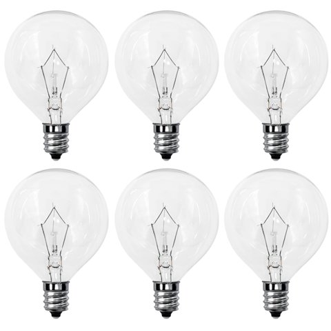 Bombilla Calentadora De Velas Paeorrorl 25W E12 120V Blanco Cálido