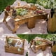thumbnail image 2 of Cesta de picnic de madera plegable para exteriores, mesa de picnic portátil para vino, mesa de picnic 2 en 1, cesta de almacenamiento de madera convertible para picnic al aire libre o en interiores (c, 2 of 3