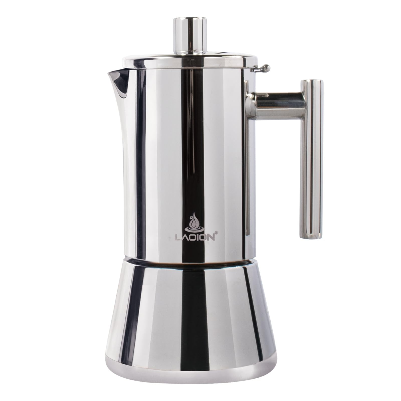 Cafetera Espresso Stovetop Laoion, 6 Tazas, 300 Ml, Acero Inoxidable