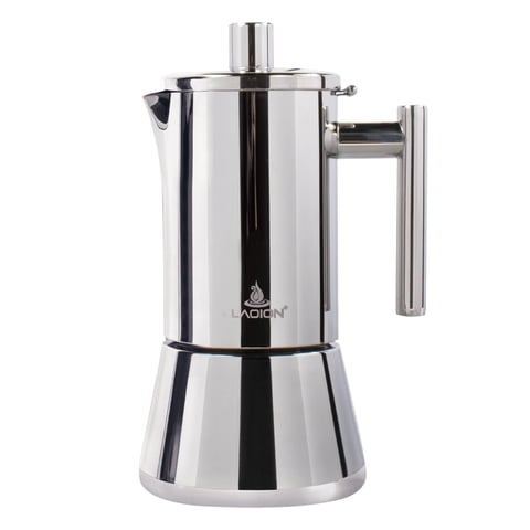 Cafetera Espresso Stovetop Laoion, 6 Tazas, 300 Ml, Acero Inoxidable