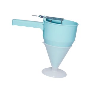 Magideal - Dispensador De Con Soporte Para Hacer Herramientas De Cocina Dispensador De Embudo Bolas De Pulpo Herramientas Para Hornear Postre Takoyaki Waffl Azul