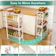 thumbnail image 5 of Carrito de almacenamiento Vivihomety Utility con tapa de madera enrollada de 4 niveles, 5 of 8
