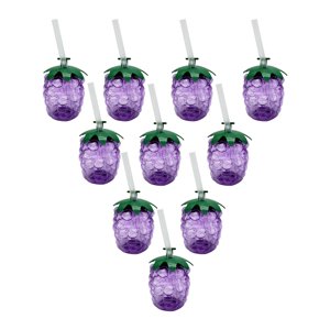 Magideal - 10 Piezas De Tazas De Frutas Y Uvas, Lindas Tazas De Café Helado, Regalo De Cumpleaños, Fiestas, Reuniones, Té Púrpura