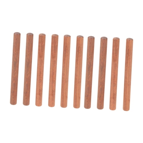 Bothyi - Palitos De Madera Dura Sin Terminar, Varillas De Madera Maciza Redondas Para Manualidades, 1 X 10 Cm, Color Marrón Rojizo