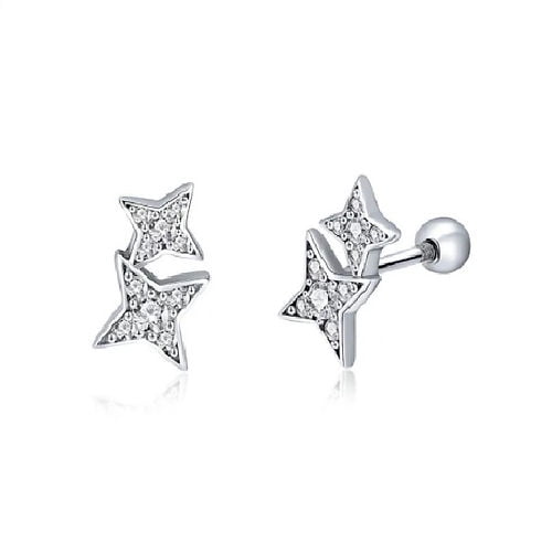 Aros Plata Mujer Estrella Orion