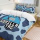 thumbnail image 1 of Navy Cow Print Gorilla Tag Comforter Set Soft 3 Pcs Twin Bedding Sets Thicken for All Season, 1 of 5
