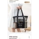 thumbnail image 2 of Bolso De Playa De Malla Gran Bolsillo De Playa Con Bolsillo De Cremallera Para La Familia Bolso De Piscina Para Juguetes Y Esenciales De Vacaciones Negro Tamaño Pequeño Solo Incluye Paquete, 2 of 3