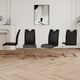 thumbnail image 1 of Modern Dining Chairs with Faux Leather Padded Seat Dining Living Room Chairs Upholstered Chair with Chrome Metal Legs Design for Kitchen, Living, Bedroom, Dining Room Side Chairs Set of 4, 1 of 3