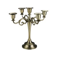 Bothyi - Candelabro De 5 Brazos Para Regalo De Inauguración De La Casa, Comedor, Aniversario, Dorado