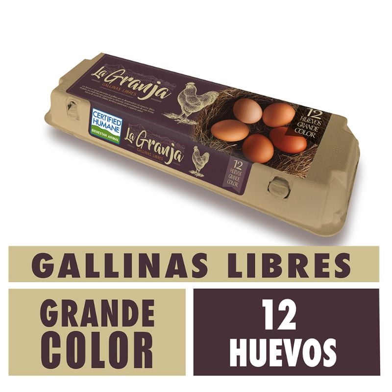 Huevos De Campo Grande Color Gallina Libre 12 Un 12 Un La Granja