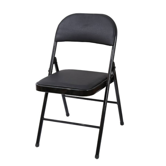 Silla plegable con acolchado negro