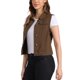 thumbnail image 4 of INSPIRE CHIC Chaleco de Mezclilla sin Mangas para Mujer con Botones Lavados Chaqueta Café Oscuro 3XL, 4 of 6