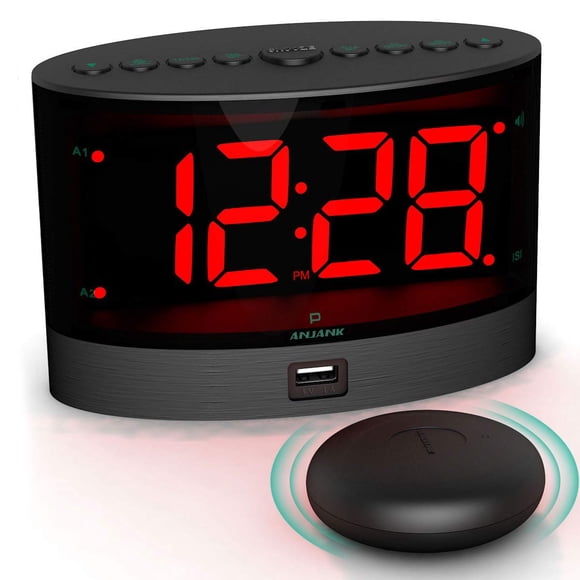 Despertador ANJANK Extra Loud con agitador de cama inalámbrico