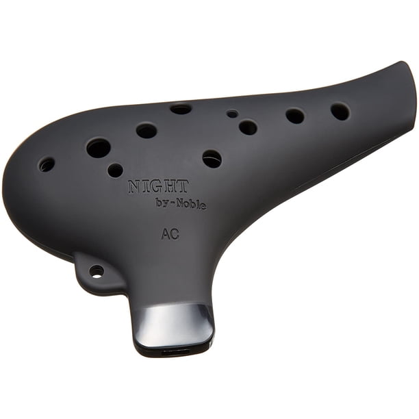 Ocarina Night de Noble Plastic sintonizado con corriente alterna a 442 Hz, color negro
