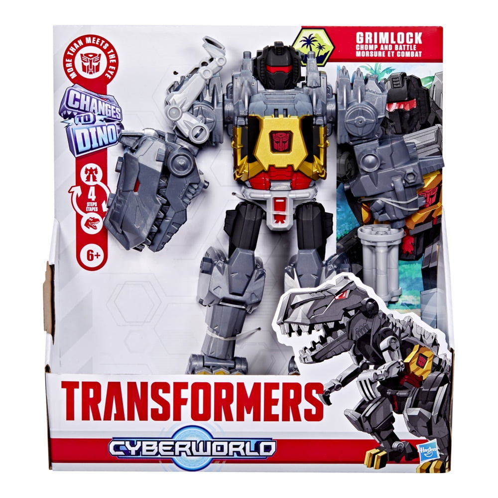 Figura De Acción Hasbro Transformers Cyberworld Grimlock Chomp & Battle