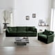 thumbnail image 3 of Modern Sofa Couch, 3 Piece Set Extra Deep Seat Sectional Sofa for Living Room, Oversized Sofa, 3 Seat Sofa, Loveseat and Single Sofa, Green Chenille, 3 of 3