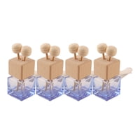 Magideal - 4X Botella De Perfume Con Decoración De Clip Suministros Esenciales Recargables Para Automóviles Perfume Olor Olor Botellas De Difusor De Aromaterapia Azul