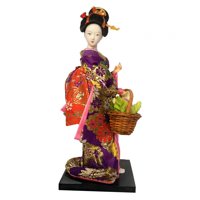 Bothyi - Adorno De Muñecas Geisha Japonesas Étnicas, Muñecas Tipo Kimono De 25Cm Para Decoración De Mesa Del Hogar, Estilo F