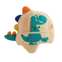 Magideal - Gorro Tejido Con Orejas De Dinosaurio Bonito, Gorro Tejido A Prueba De Viento Con Orejeras, Gorro Cálido, Gorro De Esquí, Gorro De Invierno Para Niños , A A