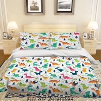 Milsleep - 3D Cartoon Animal Dinosaur Pattern Quilt Cover Set Bedding Set Duvet Cover