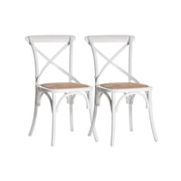 Habita2 Chile - Pack 2 Silla Crossback Madera Blanca