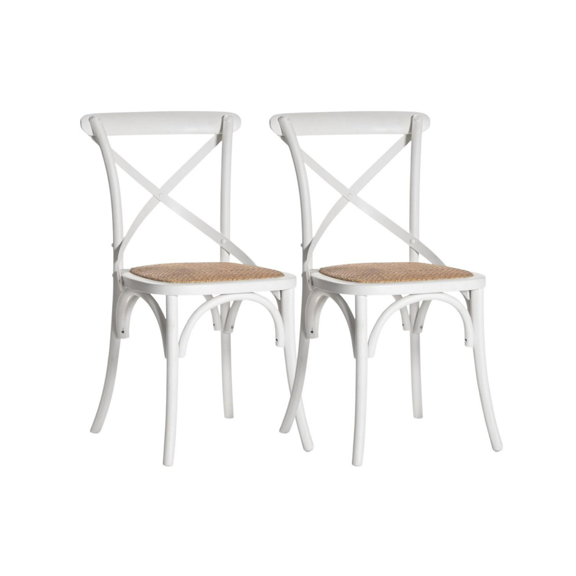 Habita2 Chile - Pack 2 Silla Crossback Madera - Blanca