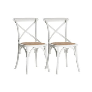 Habita2 Chile - Pack 2 Silla Crossback Madera - Blanca