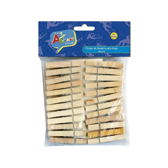 Pinzas Madera Color Natural 48 Unid 1x4,9cm Art & Craft