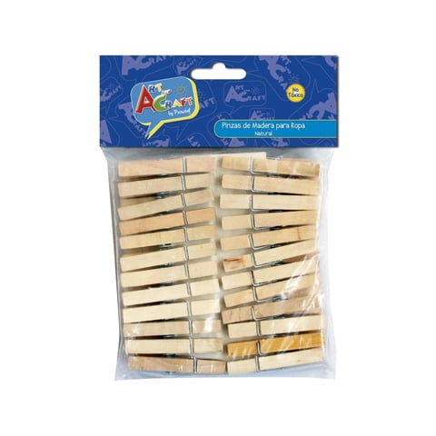 Art And Craft - Pinzas Madera Color Natural 48 Unid 1X4,9Cm Art & Craft