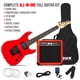 thumbnail image 2 of Guitarra eléctrica LyxPro de 36 pulgadas con kit para niños de tamaño 3/4, color rojo, 2 of 3
