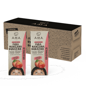 Ama Time - Pack 24 Unid - Jugo Manzana Durazno 200 Cc